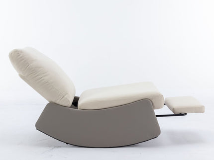 Modern Rocking Chair Recliner, Comfy Rocker Nursery Chair With Footrest, Accent Reading Chair, Upholstered Lounge Chair For Relaxing, Resting, Soft Padded Rocker For Indoor Living Room Bedroom