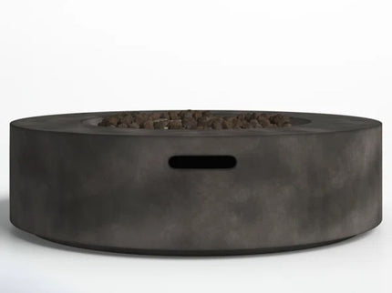 Fiber Reinforced Outdoor Fire Pit Table - Black / Gray