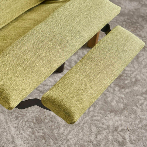 Mid-Century Modern Recliner With Button Tufted Waffle Stitch