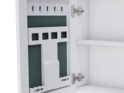 Wall Mounted Bathroom Mirror Cabinet With LED Lights, Anti Fog & Explosion Proof, Touch Control Medicine Cabinet, 3 Color Lighting - White