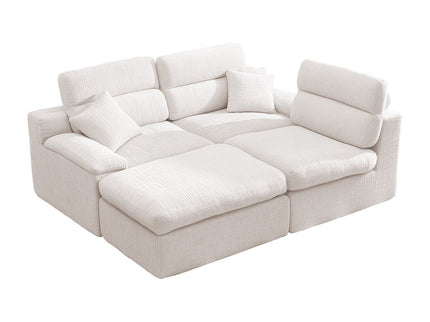 Corner Chaise Sofa With High Backrest
