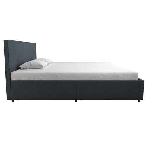 Kelly - King Upholstered Bed With Storage - Navy