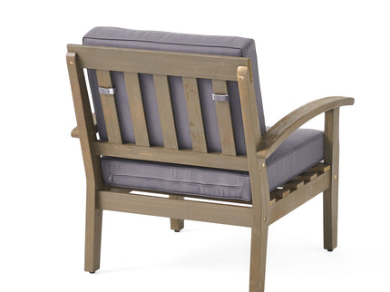 Peyton Club Chair Outdoor Seating Acacia Wood 32.25 X 28.00 X 31.25"