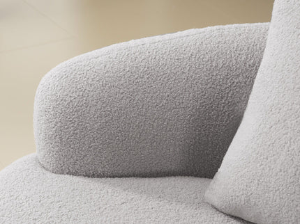 Curved Loveseat Sofa With Round Armrest