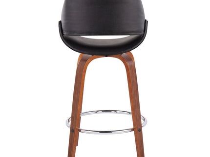 Fabrico - Mid Century Modern, Fixed Height Counter Stool With Round Footrest (Set of 2)