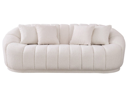 Maximilian - Modern Japandi Style Tight Back Boucle Couches