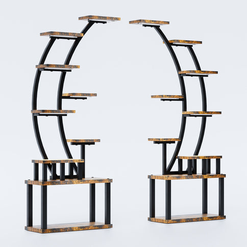 9 Tiered Indoor Plant Stand With 5 Adjustable Grow Lights