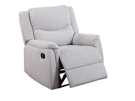 Manual Recliner With Upholstered Seat And Backrest Supportive Headrest