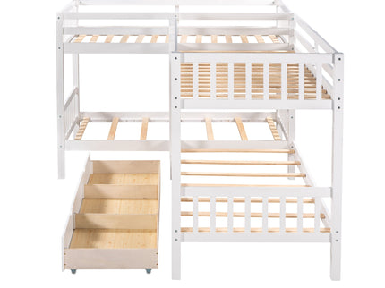 L Shaped Bunk Bed With Drawers