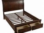 Dark Brown / Queen / 2 Drawers