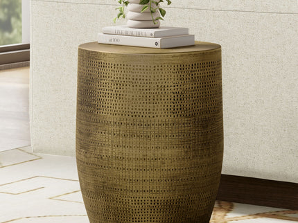 Johnsen - Morse Pattern Accent Table - Antique Brass