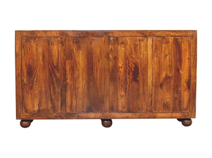 Wavecrest Cabinet, 4 Shelves - Chestnut