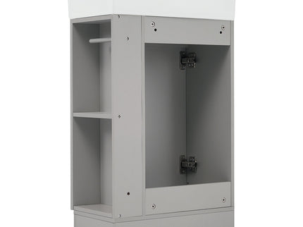 Modern Bathroom Vanity With Sink And 2 Tier Shelf