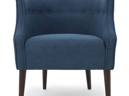 Contemporary Upholstered Club Chair With Button Tufting