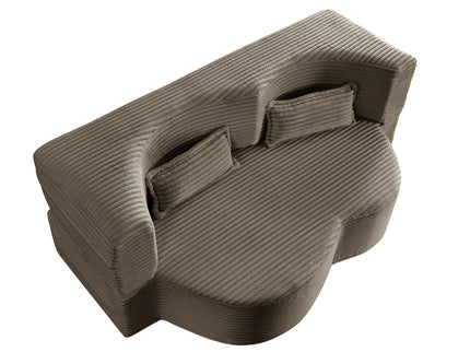 Floor Convertible Sleeper Sofa Bed With 2 Pillows