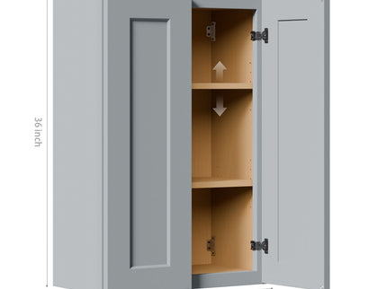 Shaker Wall Cabinet With Soft-Close Doors, Adjustable Shelves