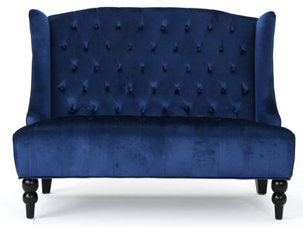 Nurturing - Upholstered Loveseat With Wing Back And Diamond Tufting