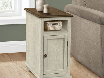 Accent End Table, Storage, Traditional - White