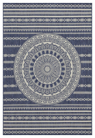 Sunshine - 5'3" X 7'3" Indoor, Outdoor Area Rug - Blue - Polypropylene