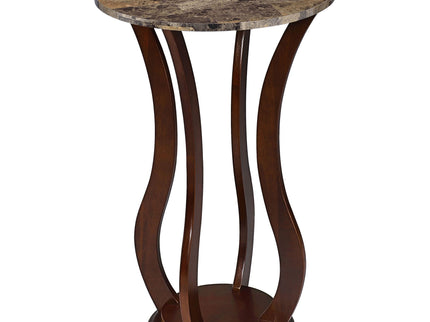 Round Accent Table - Brown