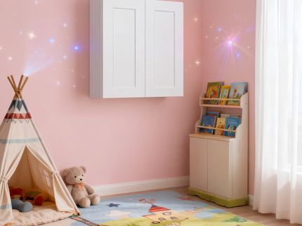 Shaker Wall Cabinet With Soft Close Hinges, Adjustable Shelves, Double Door