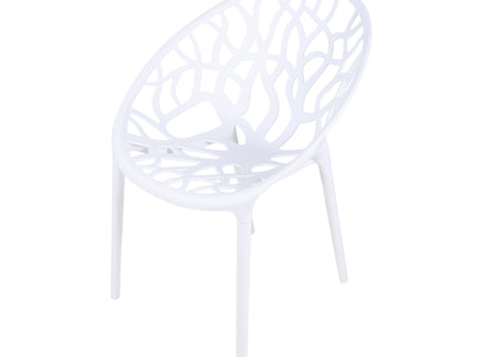 Dining Chair, Transparent Shell Design For Home (Set of 4) - White