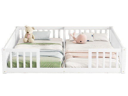Double Floor Bed With Fence, Guardrails, Without Door