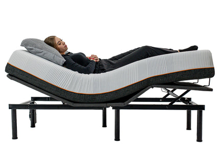 Queen Size Adjustable Bed Frame With Voice Activated Controls - Black