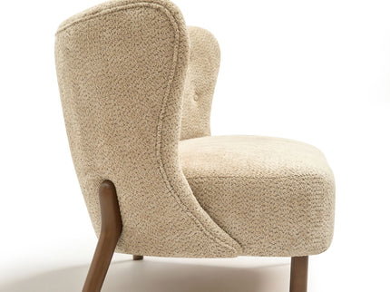Nordic Chair Laid Back Loveseats With Curved Backres, No Armrests