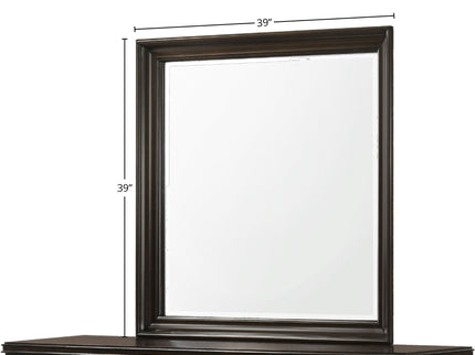 Merlot - Square Mirror - Mahogany
