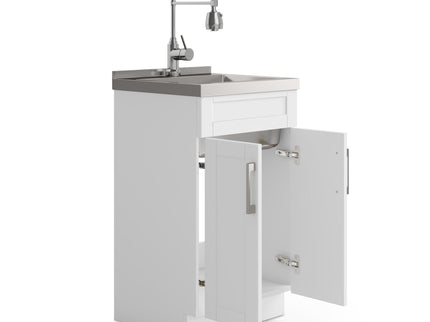 Hennessy - Deluxe Laundry Cabinet With Faucet And Stainless Steel Sink