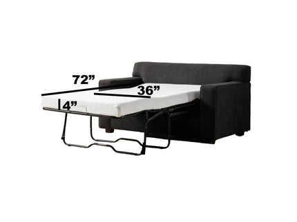 2 In 1 Lounge Chair With 4" Mattress & 2 Throw Pillows - Gray