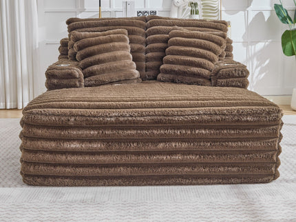 Oversized Chaise Lounge Chair Indoor With Pillows For Living Room