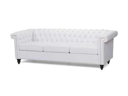 Chesterfield Style 3 Seater Sofa With Deep Button Tufting