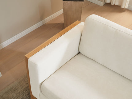 Modern Sofa With Solid Wood Legs, 3 Seater