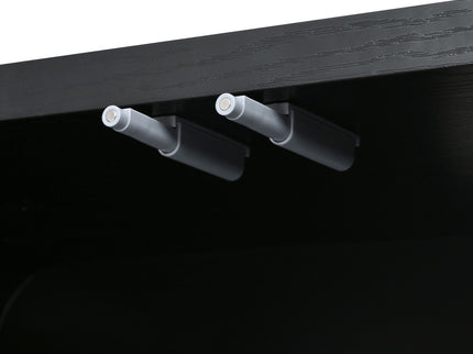 Curved Edge TV Stand With Large Cabinets