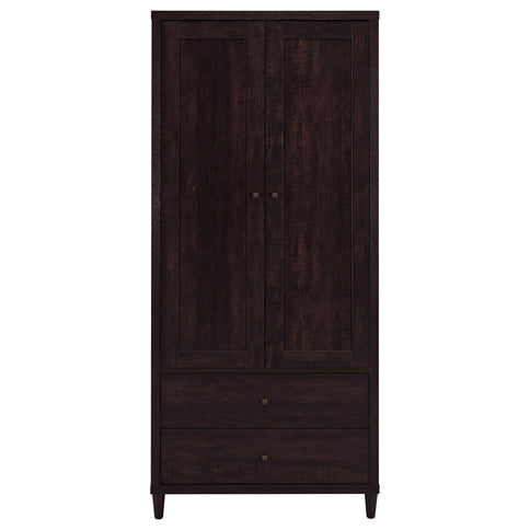 Nestor - 2 Drawer Tall Accent Cabinet With 2 Doors - Rustic