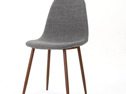 Modern Minimalist Fabric Dining Chair With Iron Legs