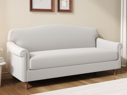 Loveseat Sofa, 2 Seater Couch With Rolled Arms