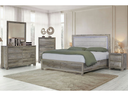 Cllisie - 5 Piece Bedroom Set With Padded Headboard
