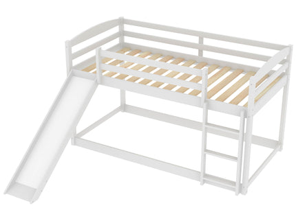 Durable Bunk Bed With Convertible Slide And Ladder