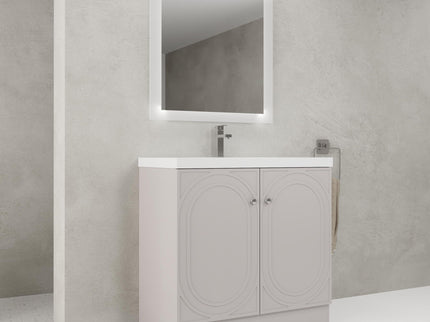 Contemporary Freestanding Bathroom Vanity With Resin Sink & Soft-Close Cabinet Doors