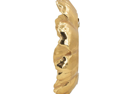 Rose Hanging Resin Wall Accents (Set of 2) - Gold
