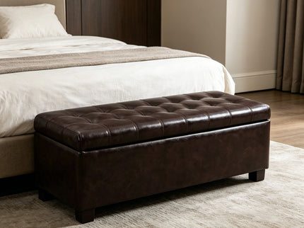 Elegant Tufted Storage Ottoman Bench