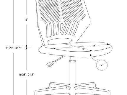 Office Chair & Adjustable Height, Swivel, Ergonomic