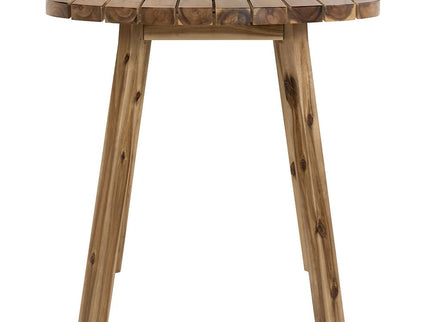 Round Dining Table, Solid Wood - Natural Wood / Brown