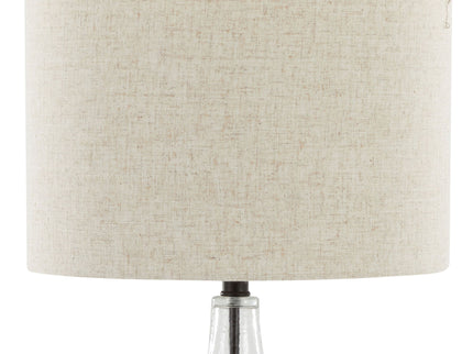 Botella - Contemporary Table Lamp Built In USB Port (Set of 2) - Clear / Oil Bronze / Natural