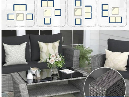 Modern Patio Set With Table And Cushions