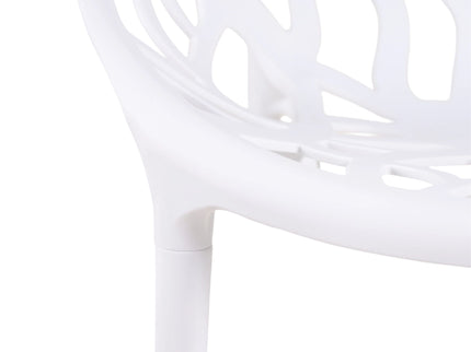Dining Chair, Transparent Shell Design For Home (Set of 4) - White