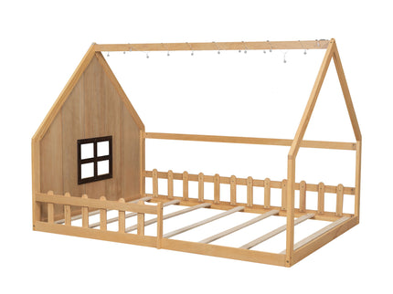 House Bed With Window And Fence